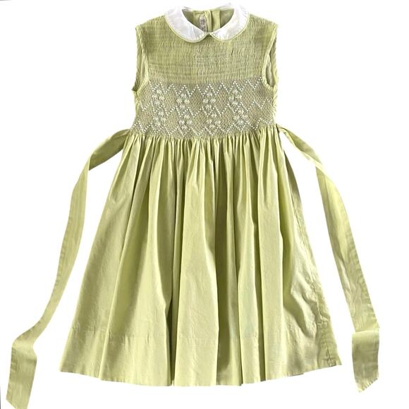 Il Baule di Elianne Italy Smocked Floral Daisy Embroidered Twirl Dress Girls 7